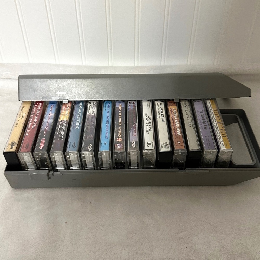Mixed Gospel Country Cassette Tape Lot 15pc Johnny Cash Oak Ridge Boys Vintage